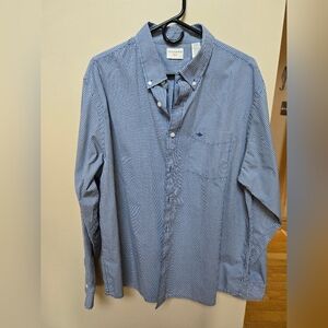 Dockers Blue Casual Button Down Shirt Long Sleeve